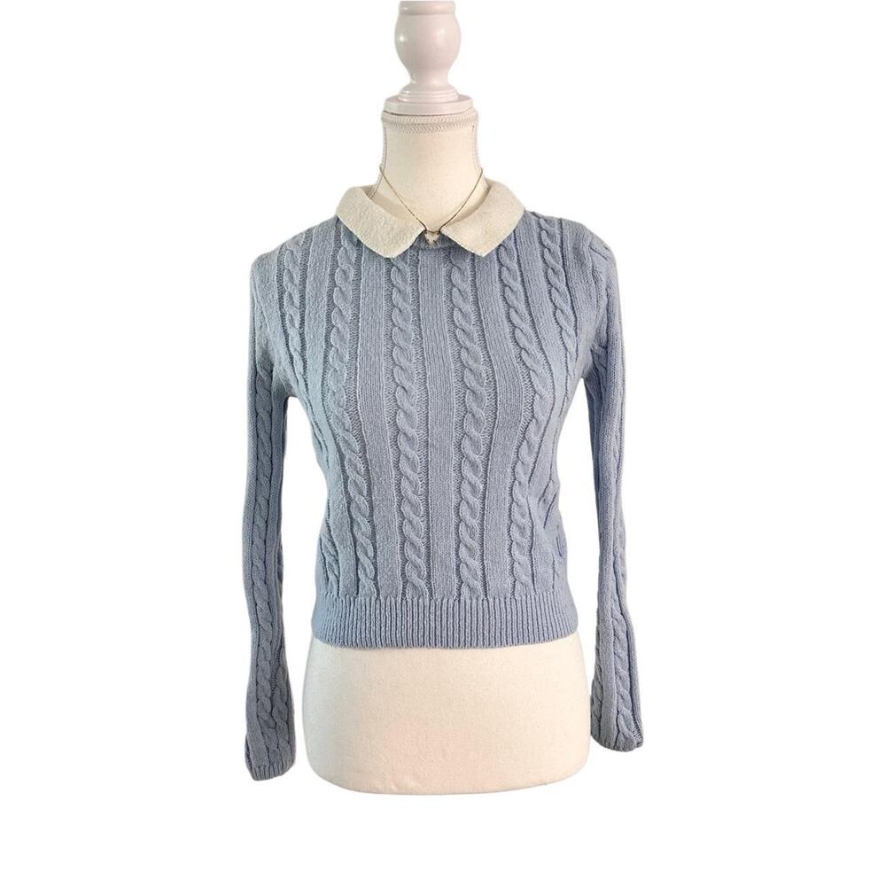 Crave Fame Size Small Knitted Polo Lightweight Vintage Sweater Size Small - Picture 1 of 4